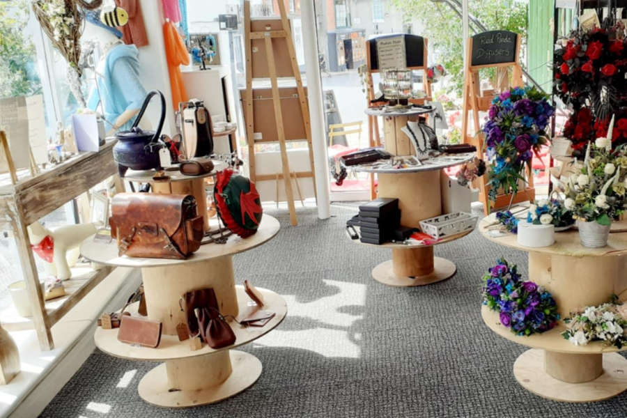 Creations on display in the shop