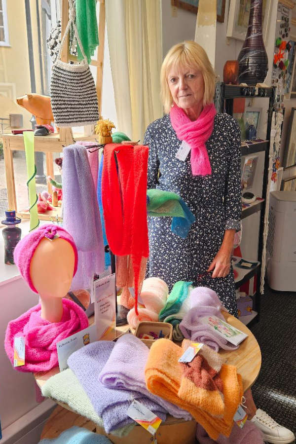 A creator with their creations