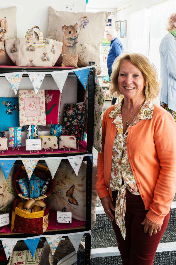 A creator with their creations